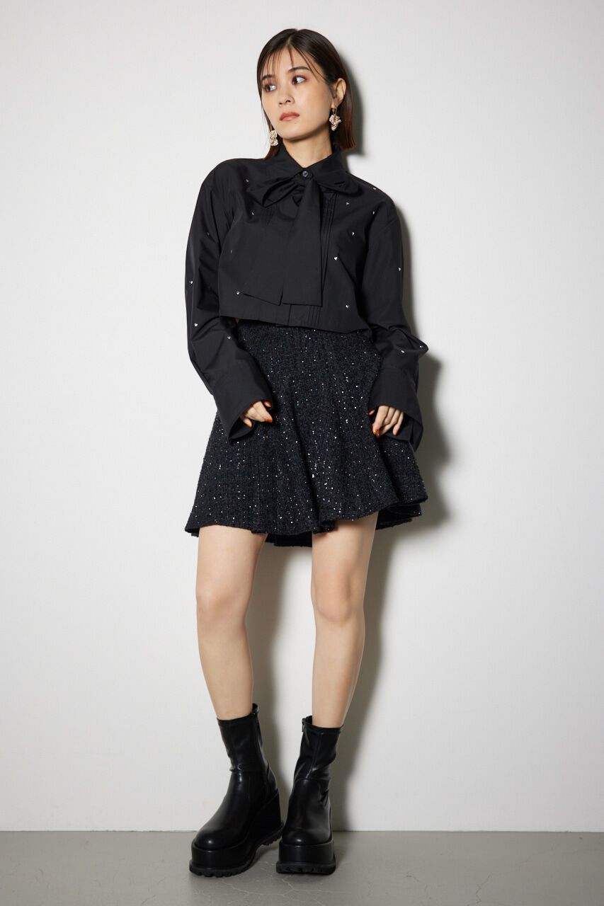 rienda「2WAYメタルドットリボンシャツ」|シャツ・ブラウス|