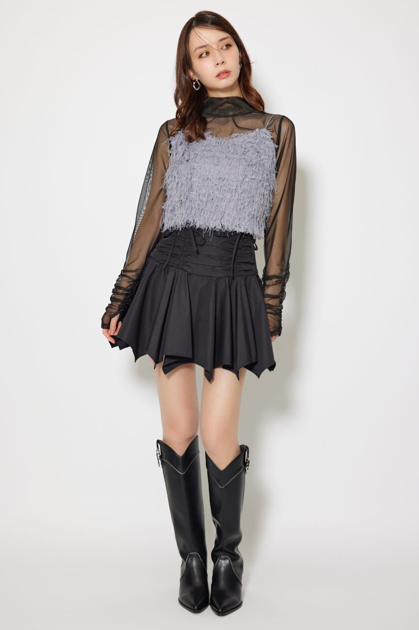 rienda「フェイクシアーフェザービスチェ」|キャミソール|