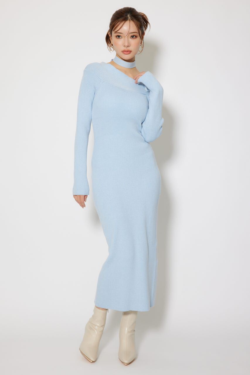 rienda「many wayワンショルニットワンピース」|ワンピース|L/BLU1