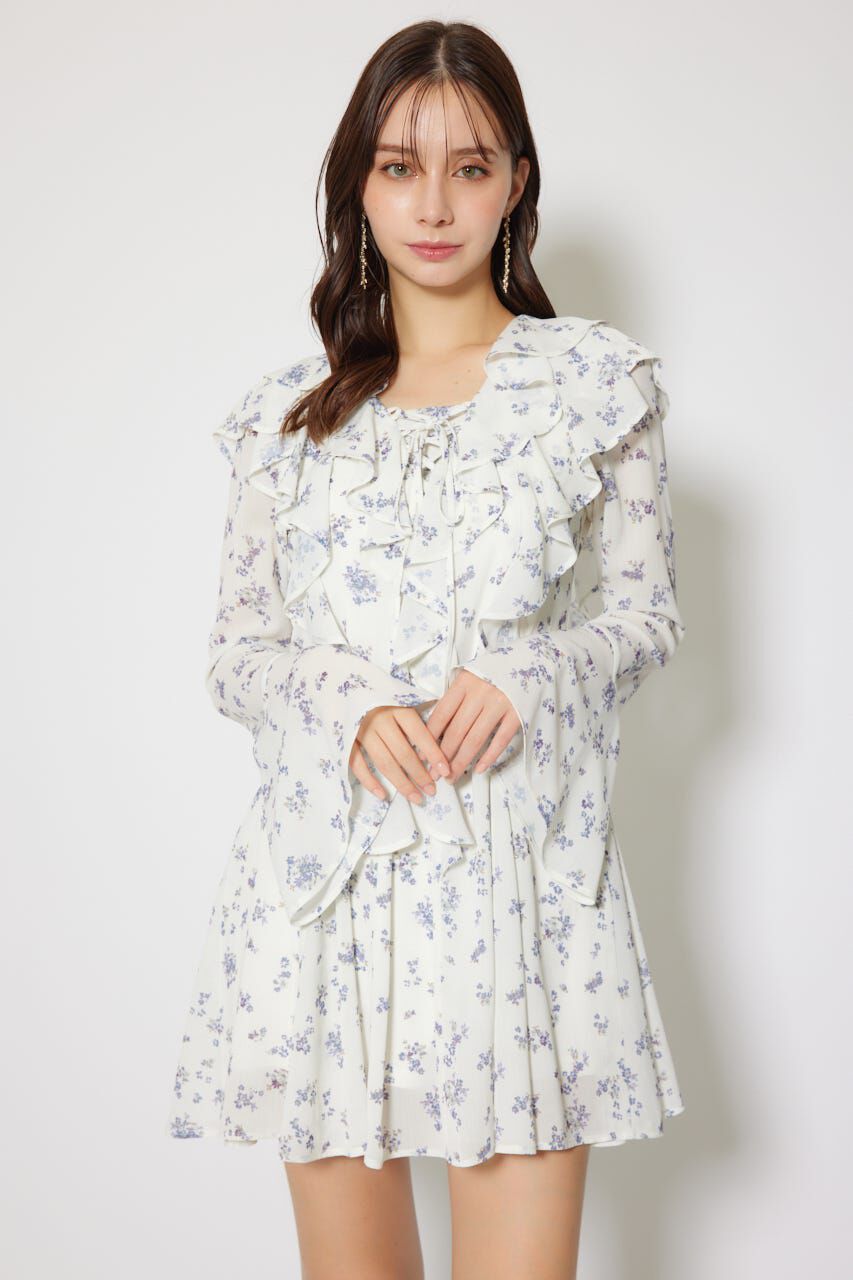 rienda「フリルフレアミニワンピース」|ワンピース|