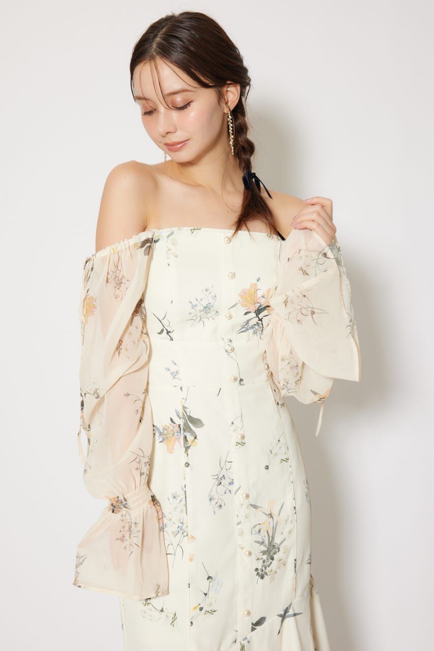 rienda「ビスチェパターンアシンンメトリーマーメイドワンピース」|ワンピース|