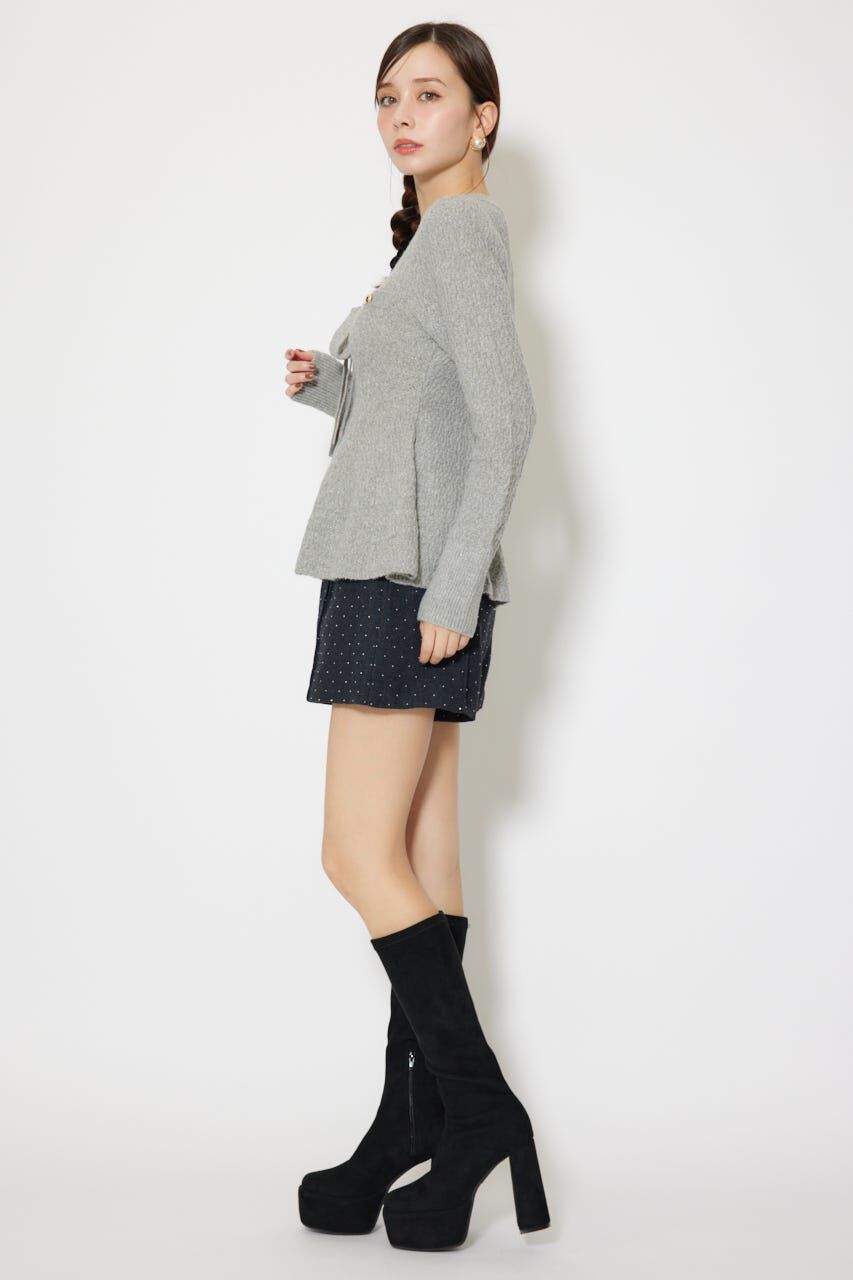 rienda「2WAYペプラムニットカーディガントップス」|ニット・セーター|