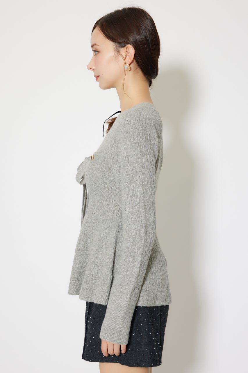 rienda「2WAYペプラムニットカーディガントップス」|ニット・セーター|