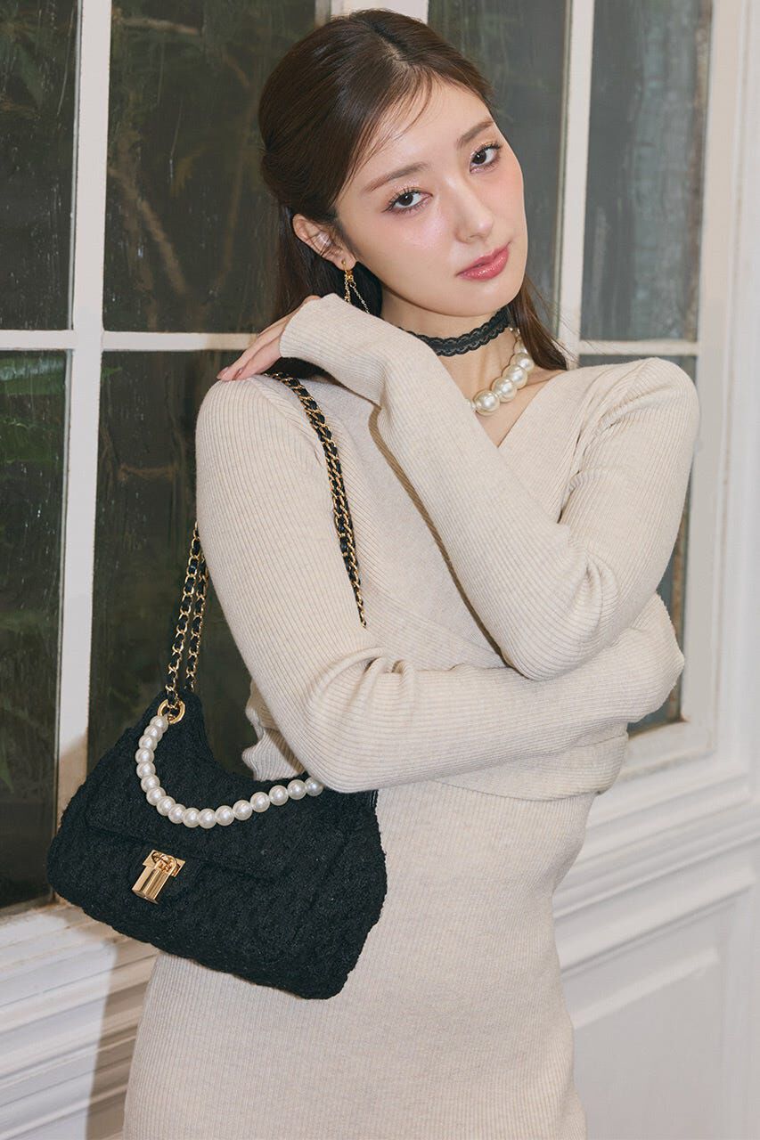 rienda「カシュクールウォッシャブルニットワンピース」|ワンピース|