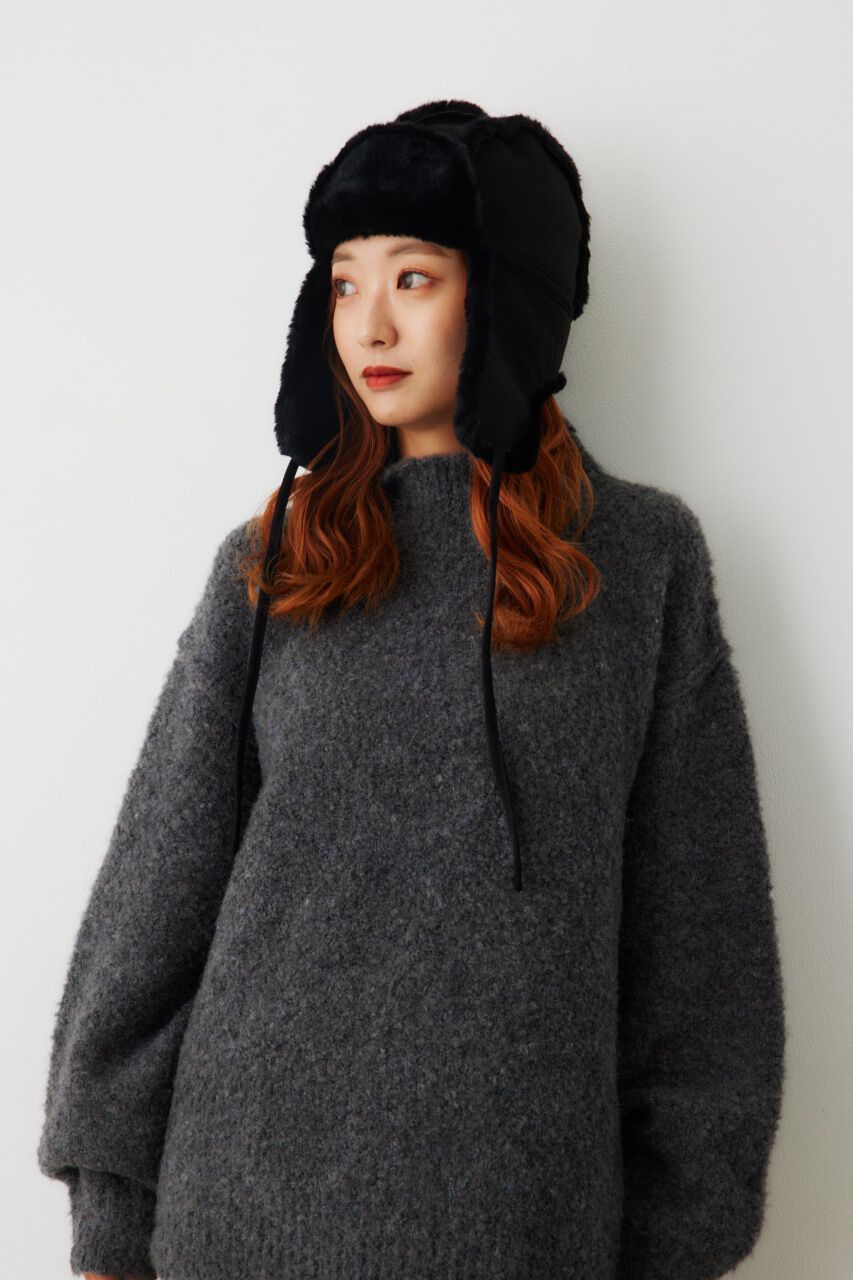 RODEO CROWNS「フェイクムートン フライトキャップ」|その他|BLK