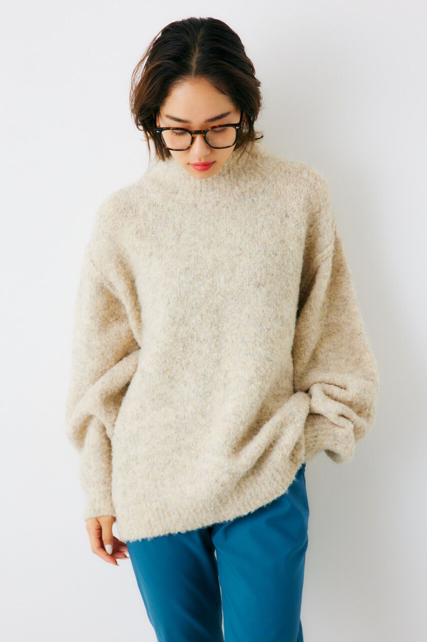 RODEO CROWNS「ミックスブークレルーズタートルニット」|ニット・セーター|