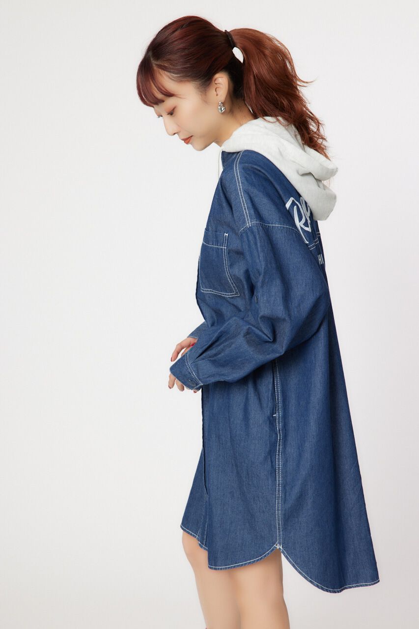 RODEO CROWNS「カラーステッチシャツワンピース」|ワンピース|