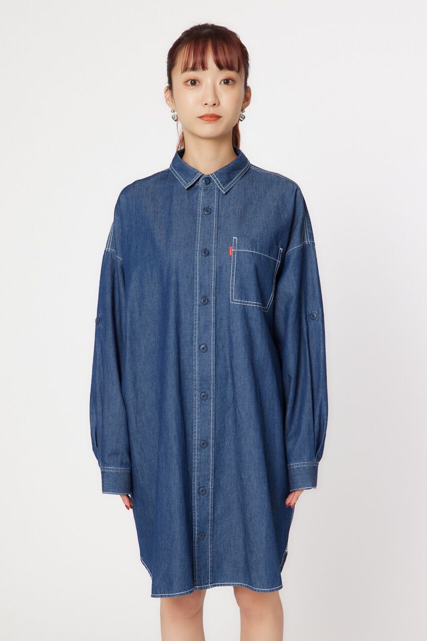 RODEO CROWNS「カラーステッチシャツワンピース」|ワンピース|