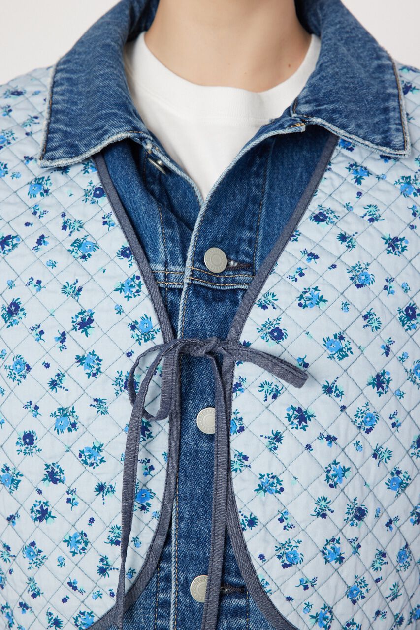 RODEO CROWNS「フラワーキルトベスト」|ダウンベスト・ベスト|