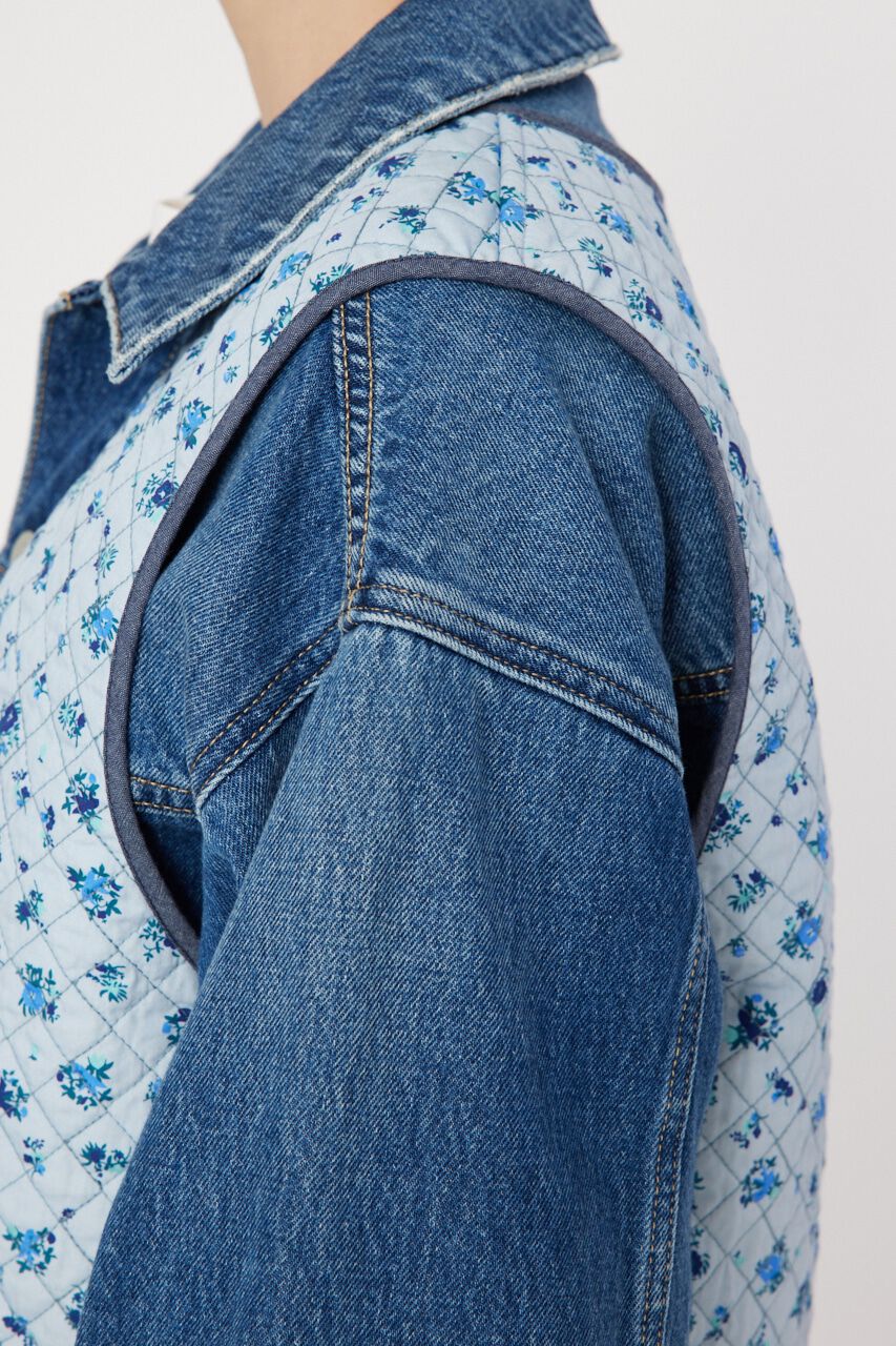 RODEO CROWNS「フラワーキルトベスト」|ダウンベスト・ベスト|