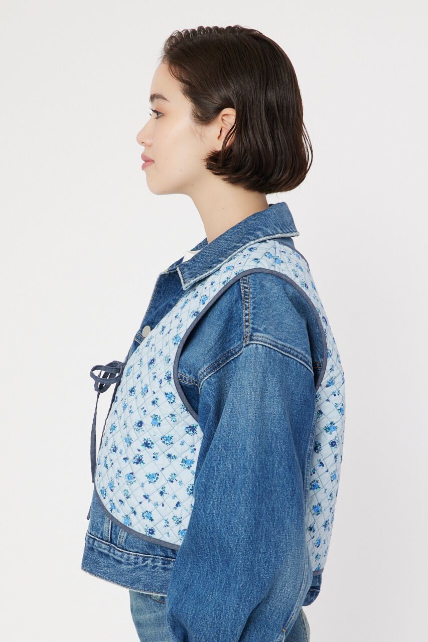 RODEO CROWNS「フラワーキルトベスト」|ダウンベスト・ベスト|