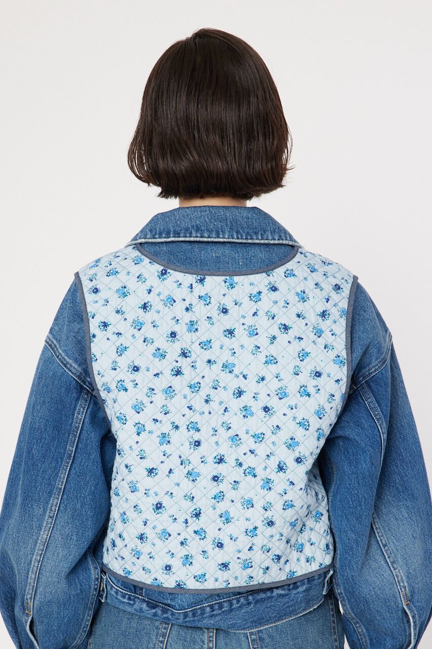 RODEO CROWNS「フラワーキルトベスト」|ダウンベスト・ベスト|