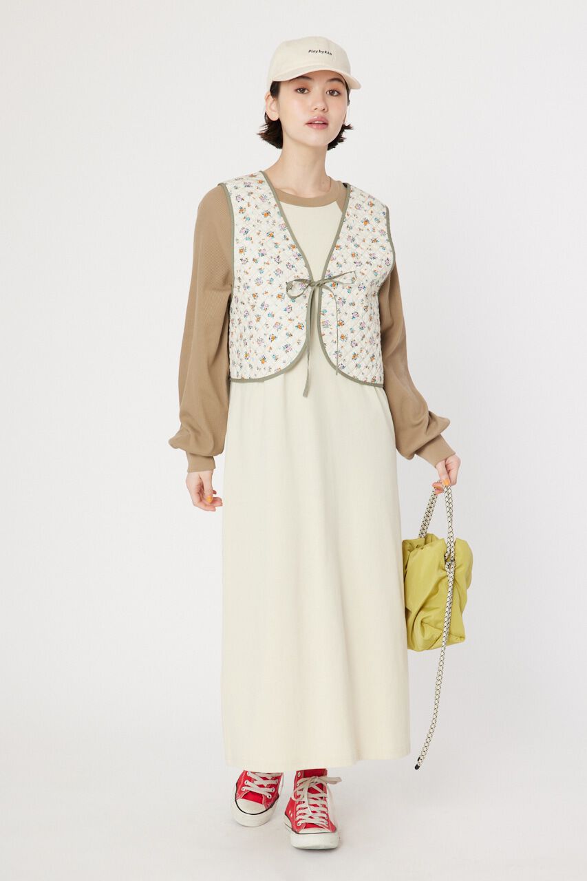 RODEO CROWNS「フラワーキルトベスト」|ダウンベスト・ベスト|