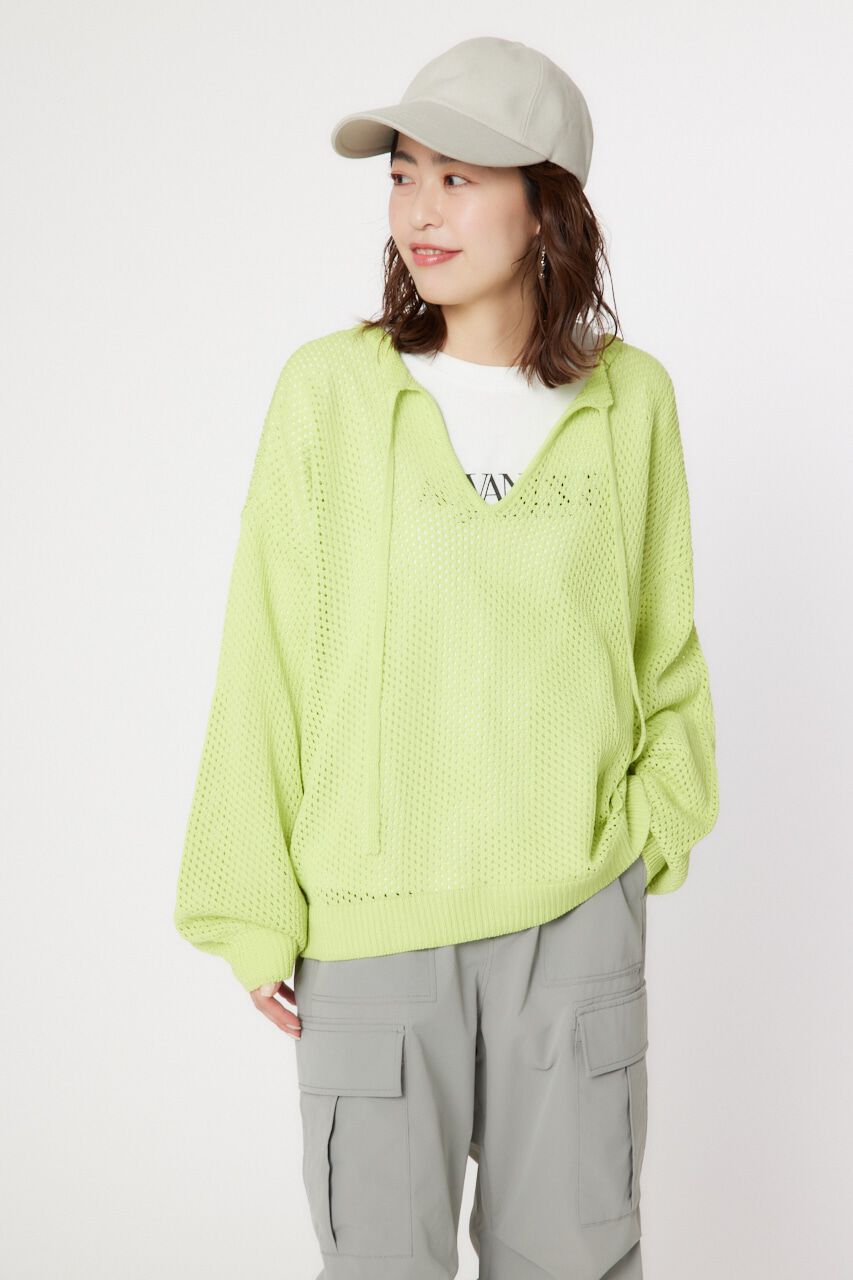 RODEO CROWNS「2WAYメッシュニットセット」|カーディガン|L/GRN1