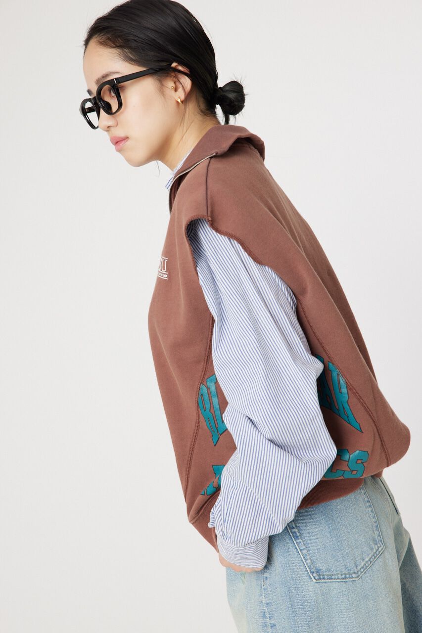 RODEO CROWNS「リメイクハーフジップベスト」|Tシャツ・カットソー|