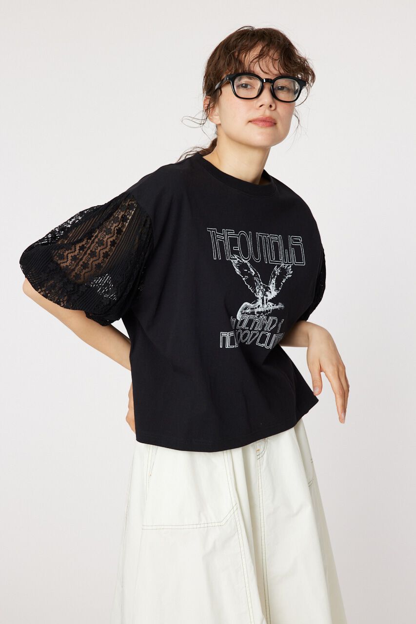 RODEO CROWNS「レーススリーブトップス」|Tシャツ・カットソー|