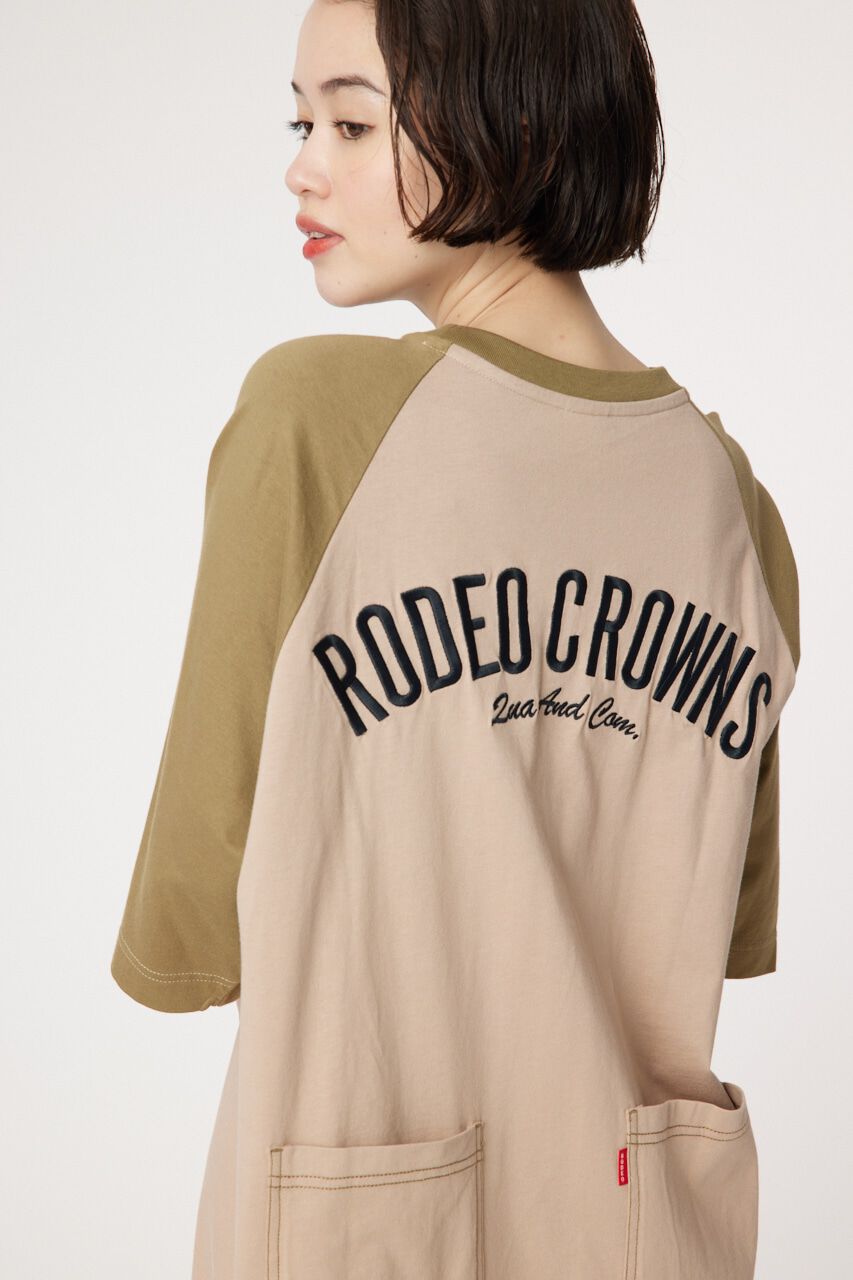 RODEO CROWNS「ラグランカラーステッチワンピース」|ワンピース|