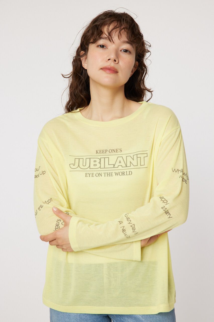 RODEO CROWNS「JUBILANTシアーL/S Tシャツ」|Tシャツ・カットソー|L/YEL1