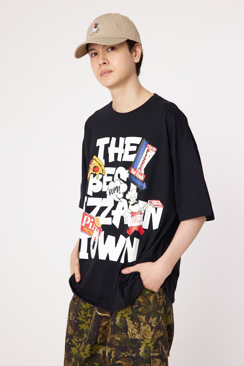 RODEO CROWNS「PIZZA TOWN Tシャツ」|Tシャツ・カットソー|BLK