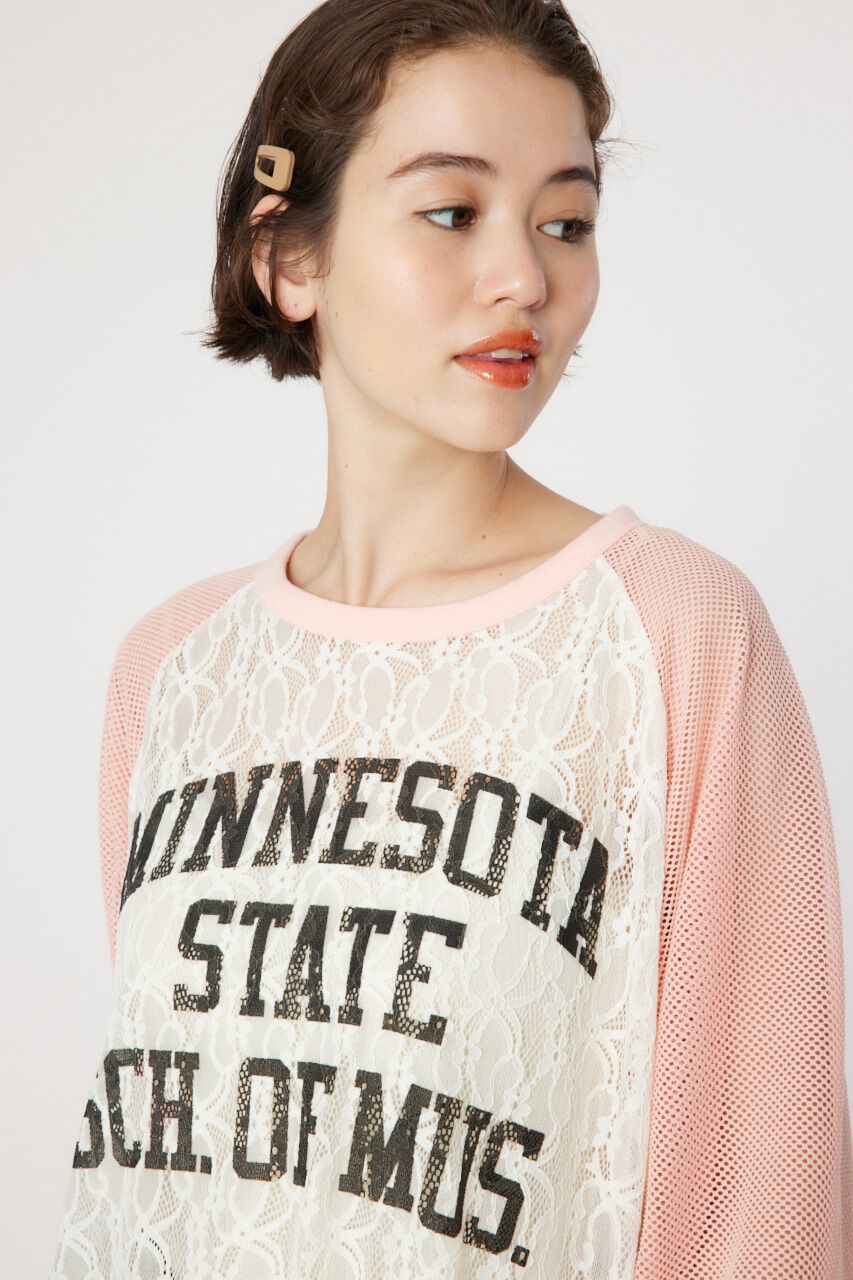 RODEO CROWNS「レースドッキングラグランシアートップス」|Tシャツ・カットソー|