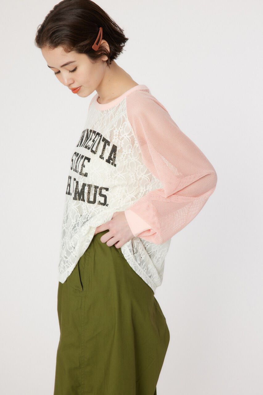 RODEO CROWNS「レースドッキングラグランシアートップス」|Tシャツ・カットソー|