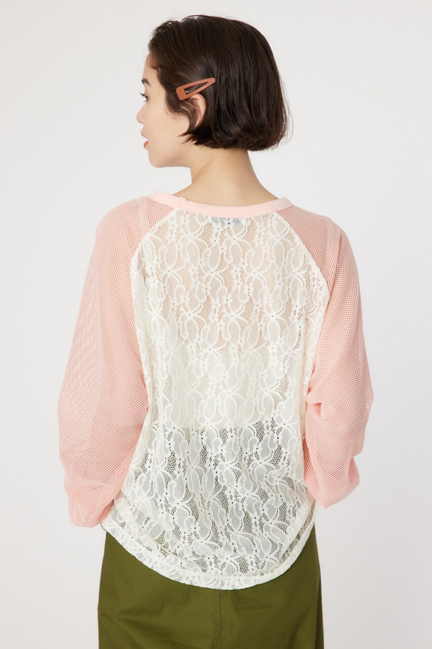 RODEO CROWNS「レースドッキングラグランシアートップス」|Tシャツ・カットソー|