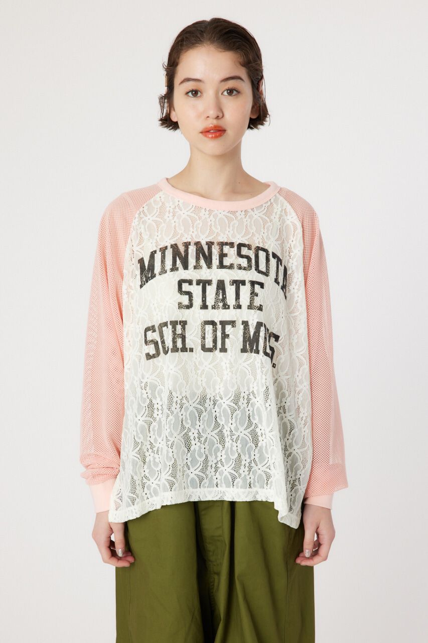 RODEO CROWNS「レースドッキングラグランシアートップス」|Tシャツ・カットソー|