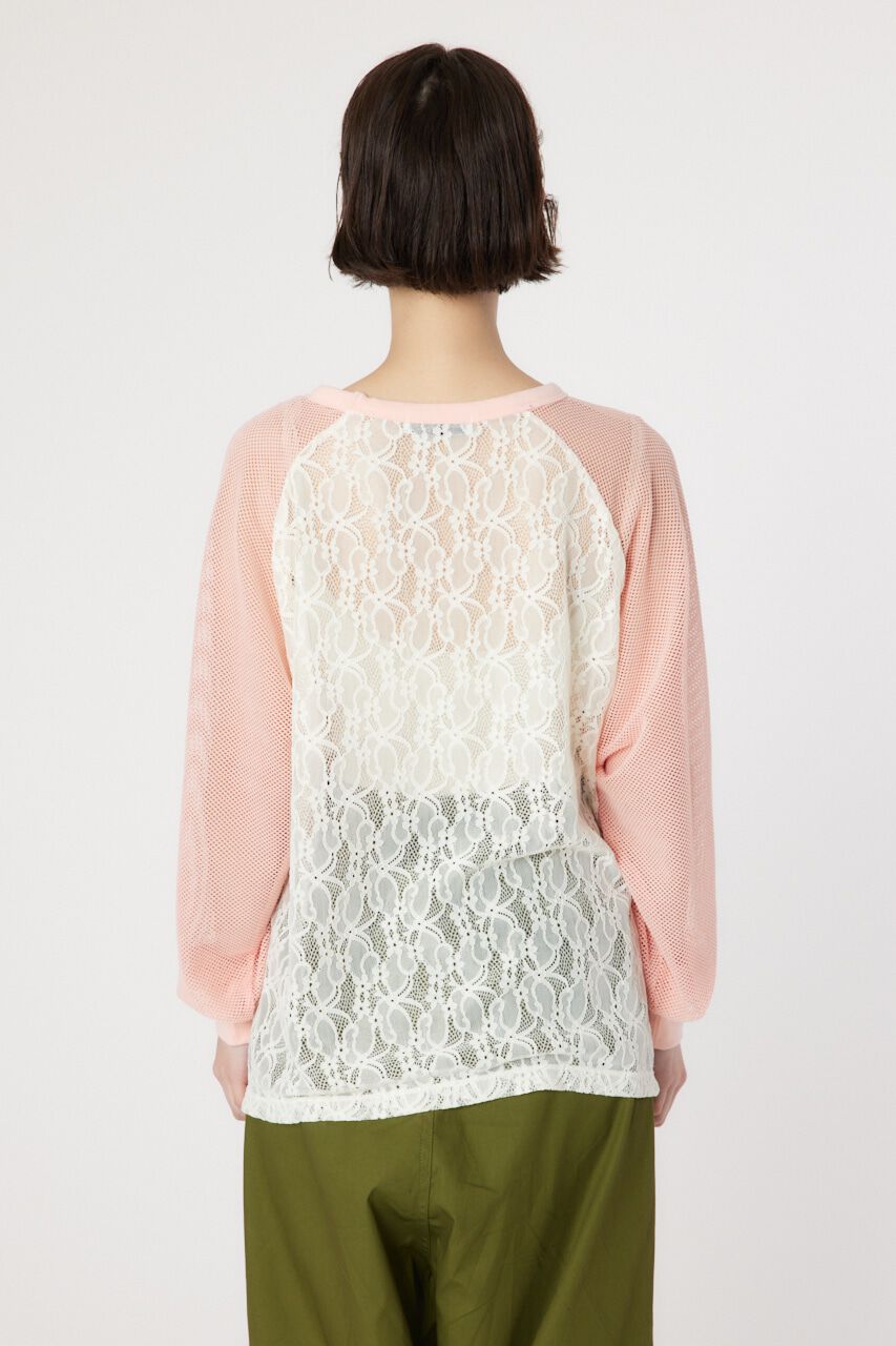 RODEO CROWNS「レースドッキングラグランシアートップス」|Tシャツ・カットソー|