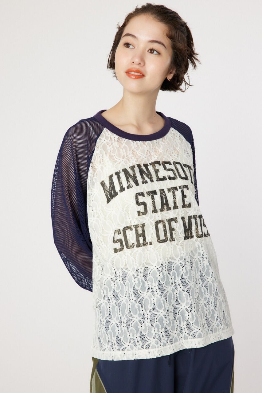 RODEO CROWNS「レースドッキングラグランシアートップス」|Tシャツ・カットソー|