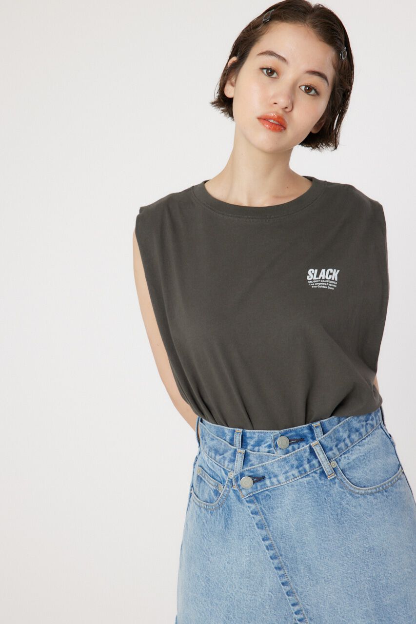 RODEO CROWNS「SLACKタックノースリーブトップス」|タンクトップ|C.GRY