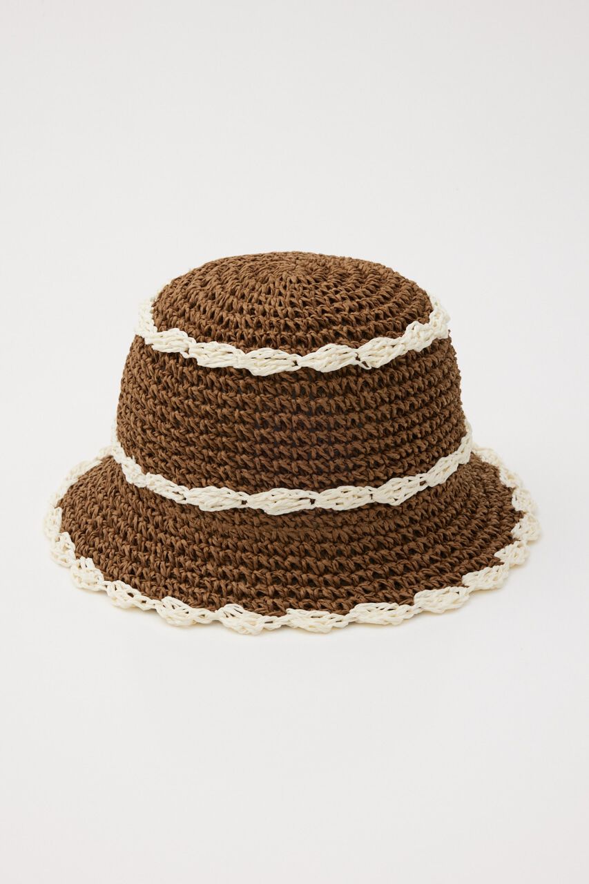 RODEO CROWNS「ペーパーフリルラインハット」|その他|BRN