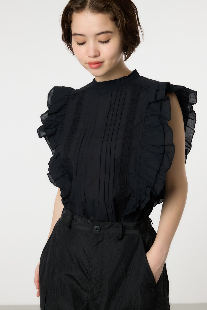 RODEO CROWNS「ノースリーブフリルブラウス」|タンクトップ|