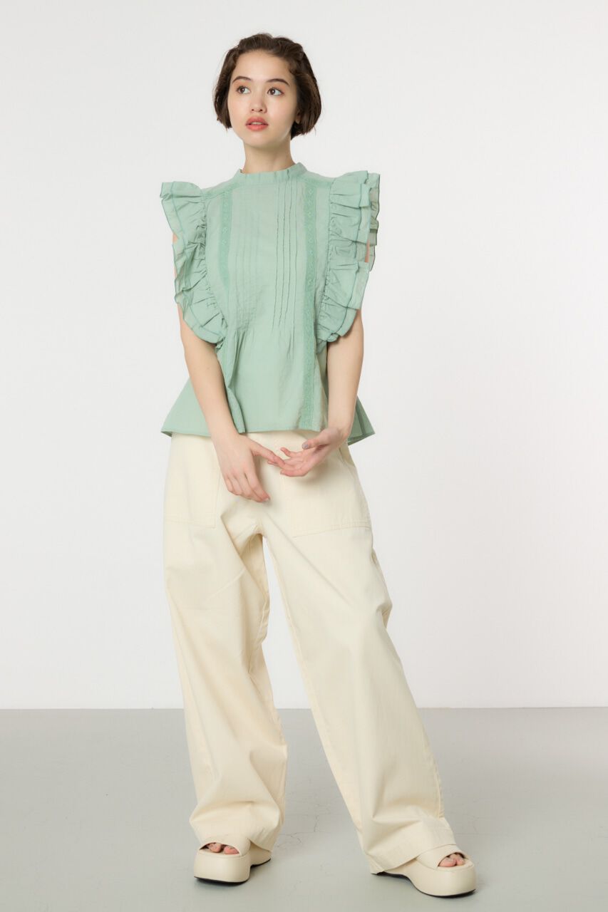 RODEO CROWNS「ノースリーブフリルブラウス」|タンクトップ|