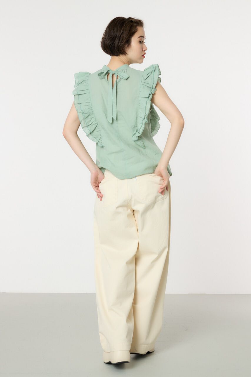 RODEO CROWNS「ノースリーブフリルブラウス」|タンクトップ|