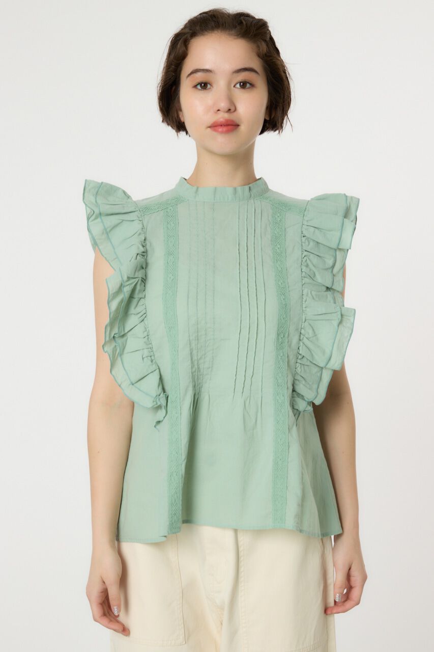 RODEO CROWNS「ノースリーブフリルブラウス」|タンクトップ|