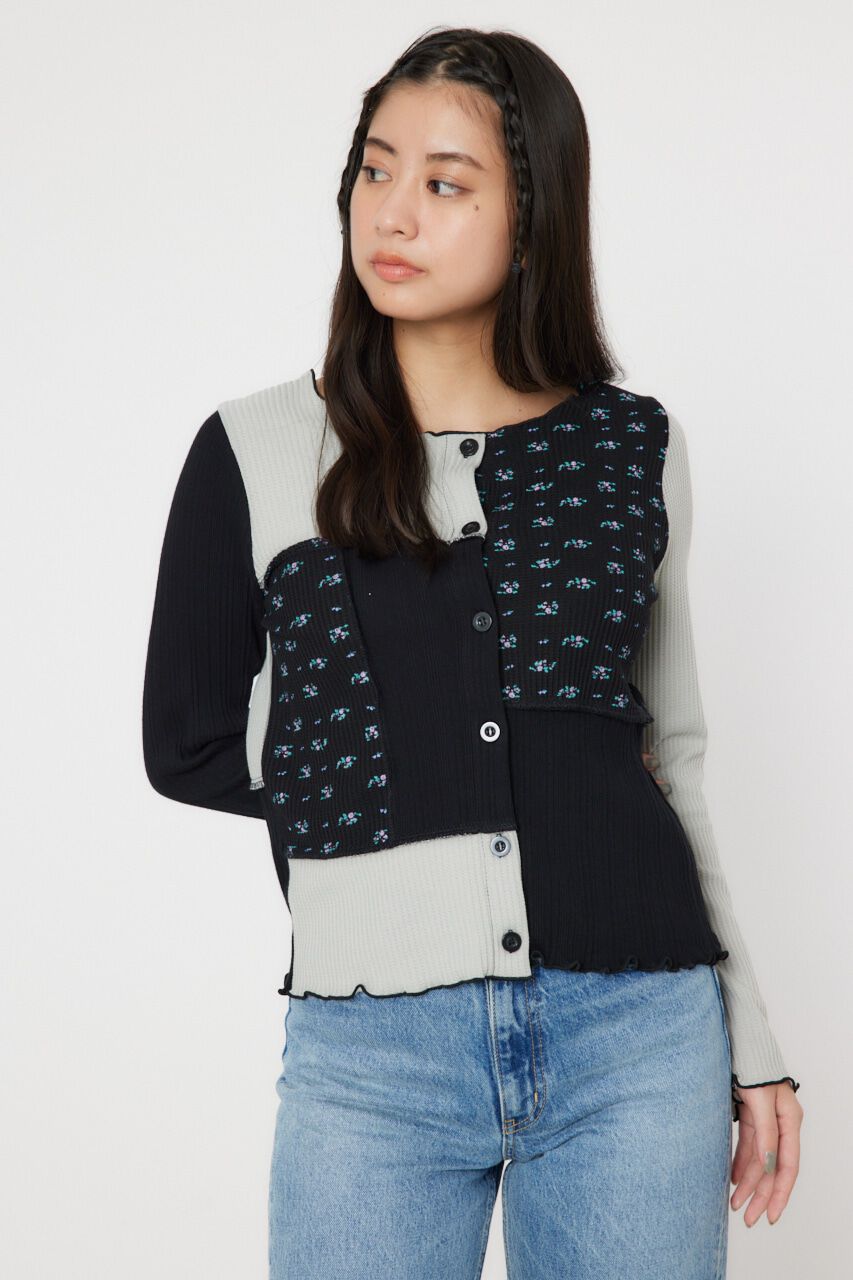 RODEO CROWNS「パッチワーク2WAYリブトップス」|Tシャツ・カットソー|柄BLK5