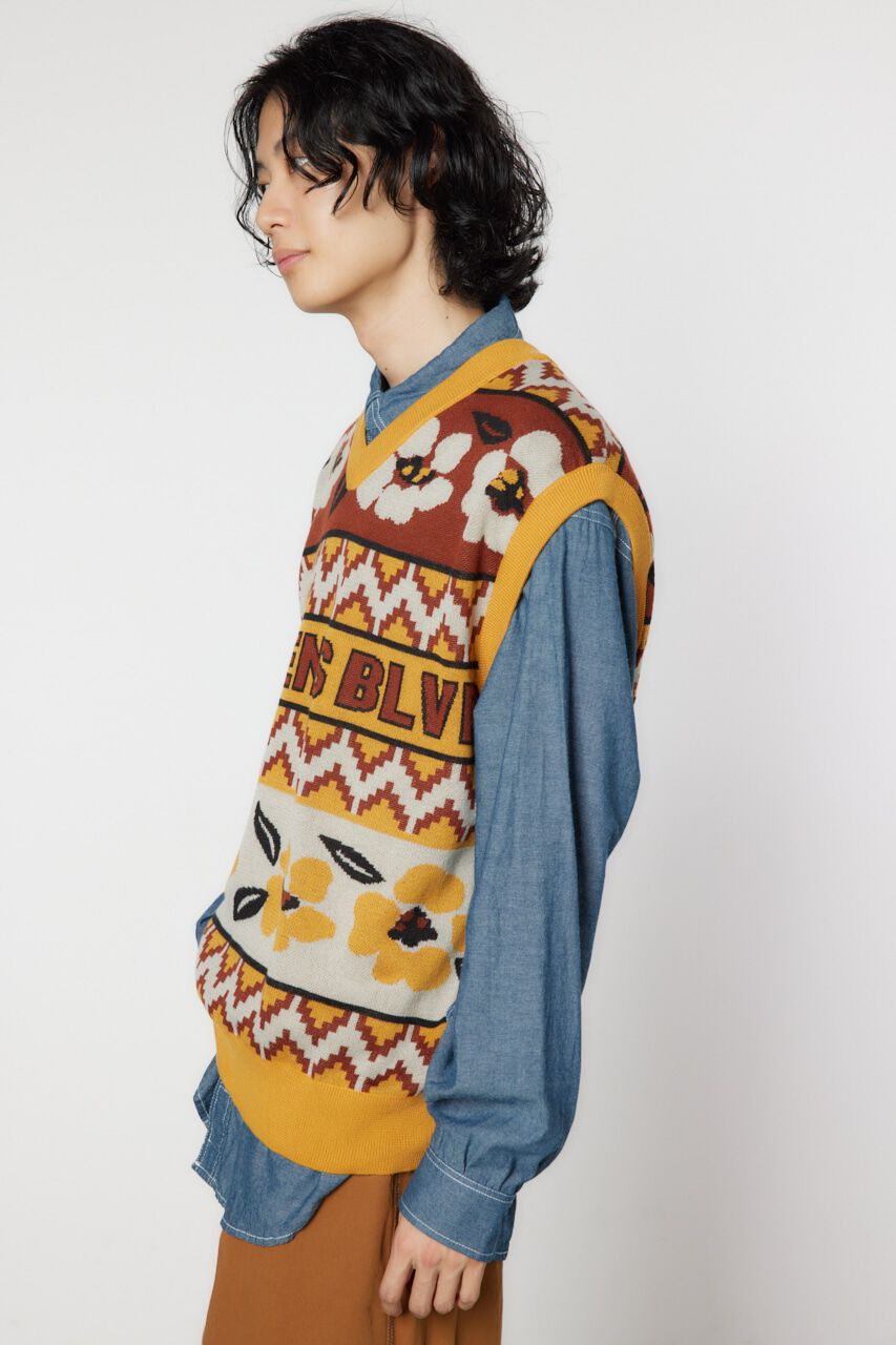 RODEO CROWNS「JQDニットベスト」|ニット・セーター|