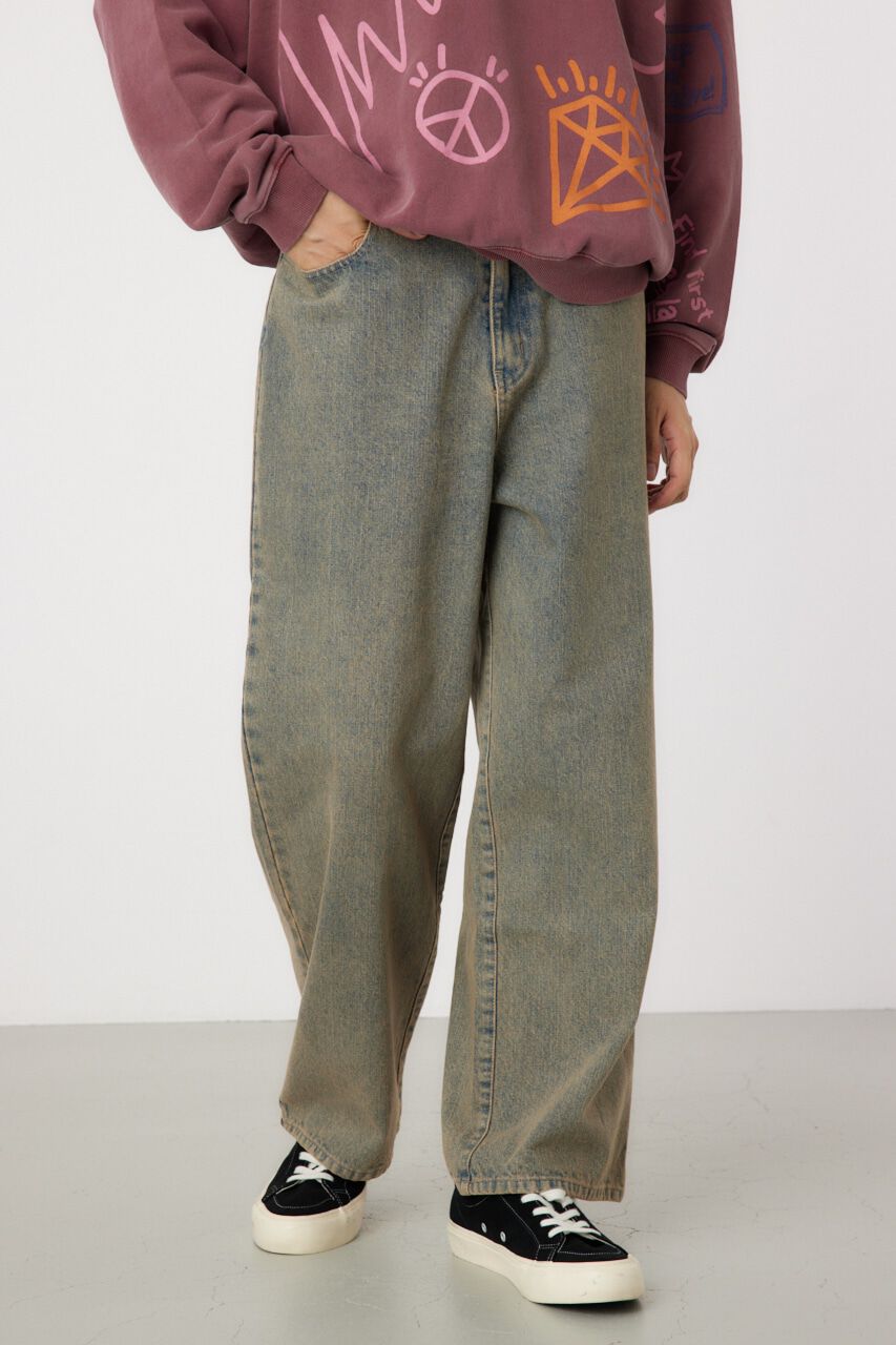 RODEO CROWNS「vintage wash ワイドデニムパンツ」|デニム|