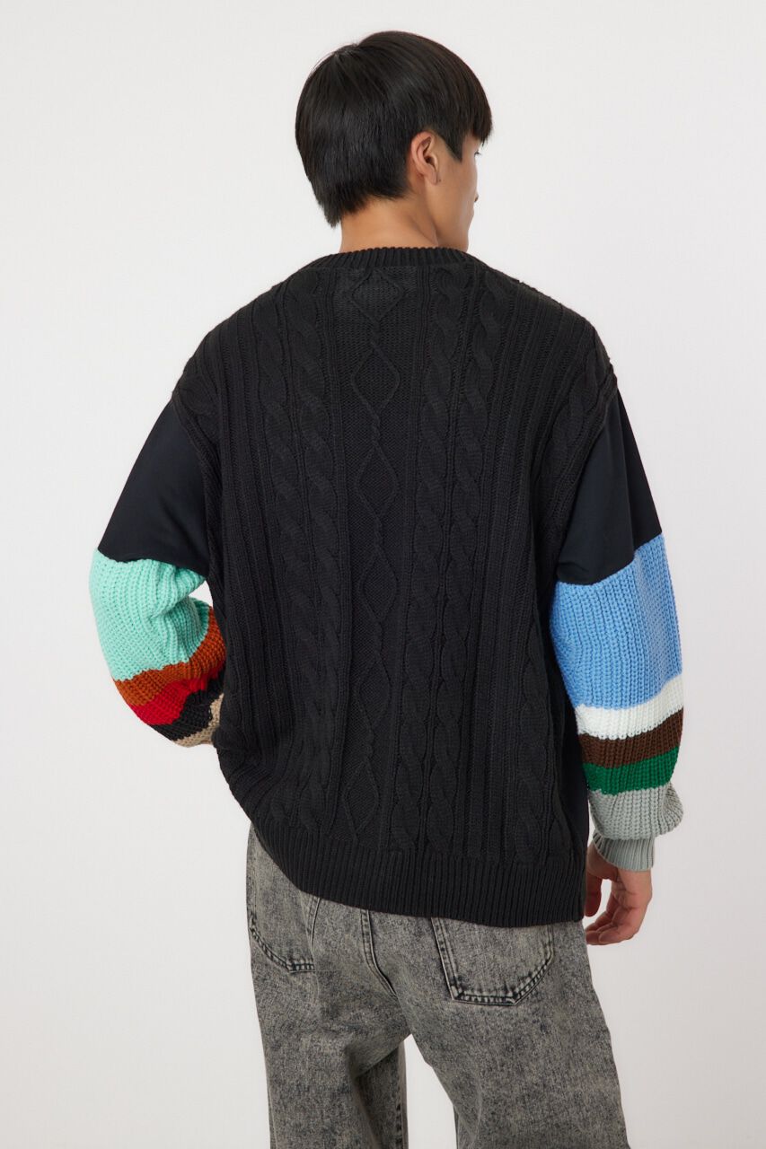 RODEO CROWNS「border sleeve ニット」|ニット・セーター|