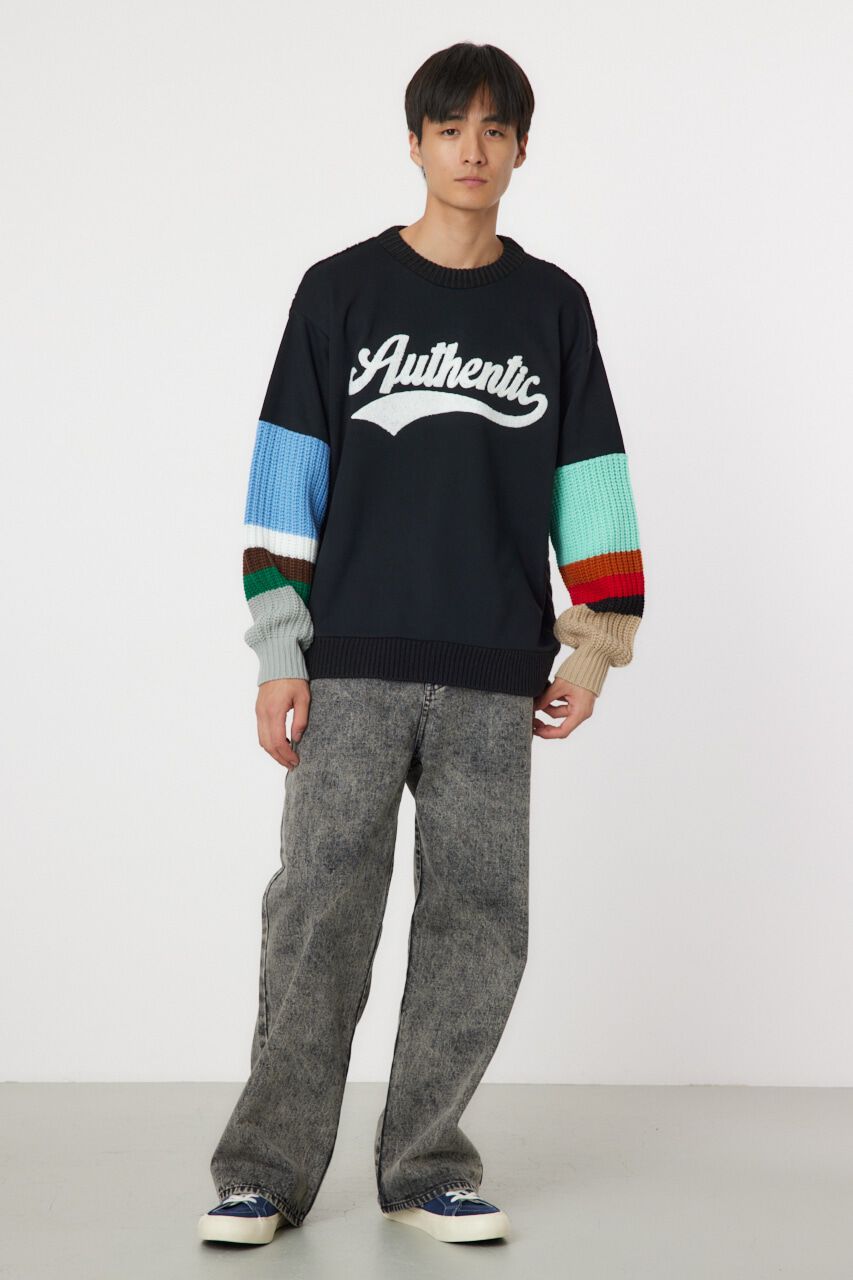 RODEO CROWNS「border sleeve ニット」|ニット・セーター|