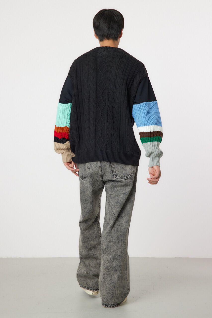 RODEO CROWNS「border sleeve ニット」|ニット・セーター|