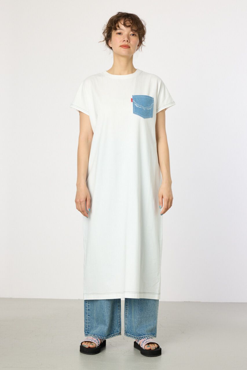 RODEO CROWNS「デニムポケットステッチワンピース」|ワンピース|