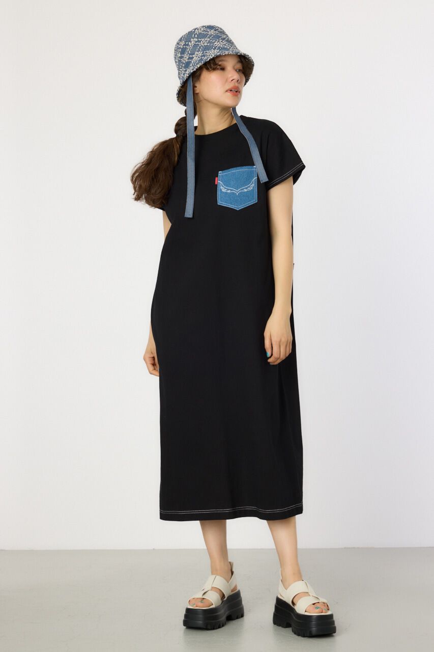 RODEO CROWNS「デニムポケットステッチワンピース」|ワンピース|