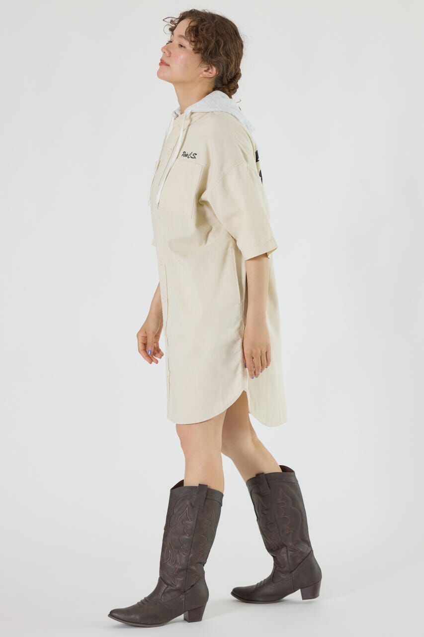 RODEO CROWNS「ショートスリーブミリタリーシャツワンピース」|ワンピース|