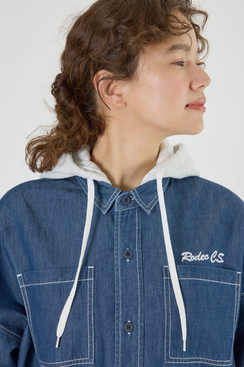 RODEO CROWNS「ショートスリーブミリタリーシャツワンピース」|ワンピース|