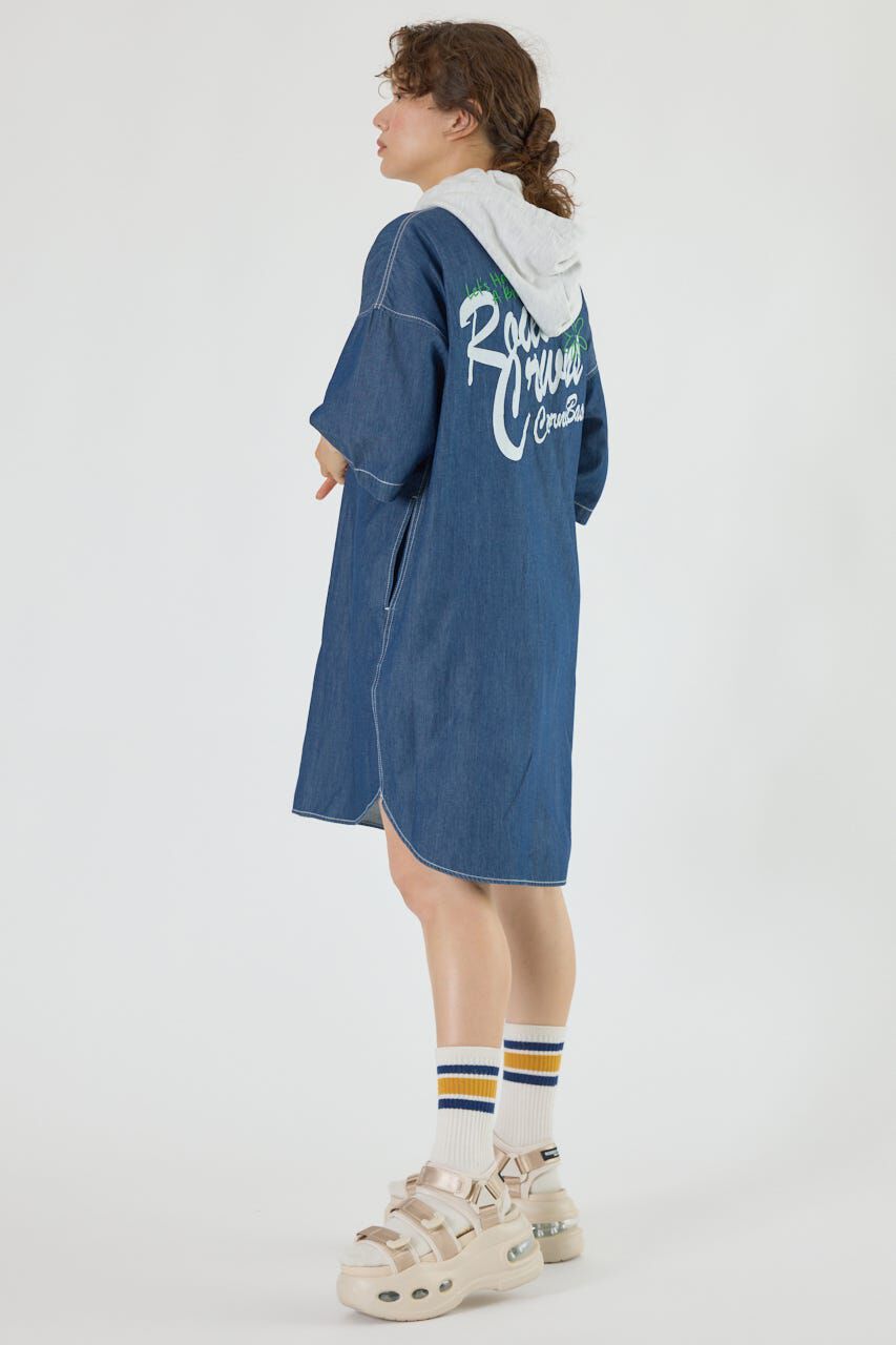 RODEO CROWNS「ショートスリーブミリタリーシャツワンピース」|ワンピース|