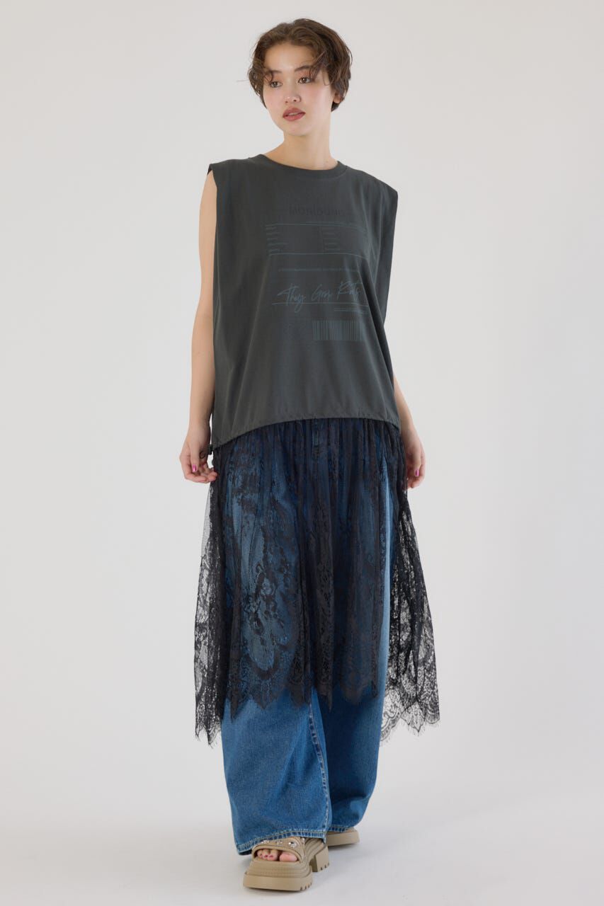 RODEO CROWNS「レースドッキングブラウジングワンピース」|ワンピース|