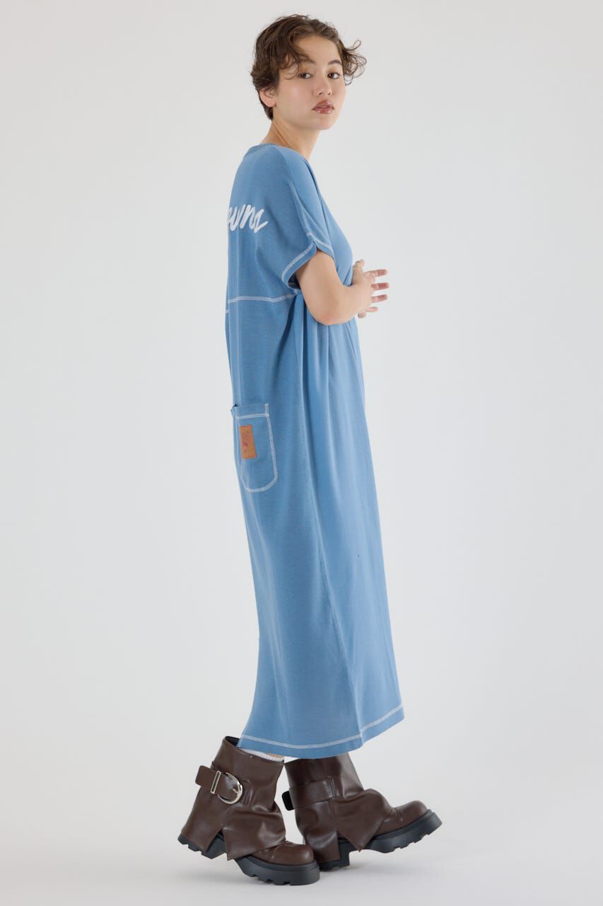 RODEO CROWNS「配色ステッチニットコンビワンピース」|ワンピース|