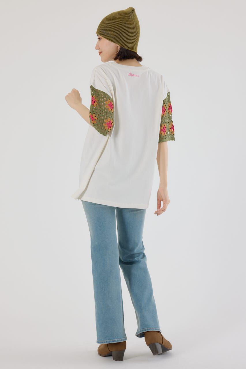 RODEO CROWNS「FLOWERクロシェドッキングTシャツ」|Tシャツ・カットソー|