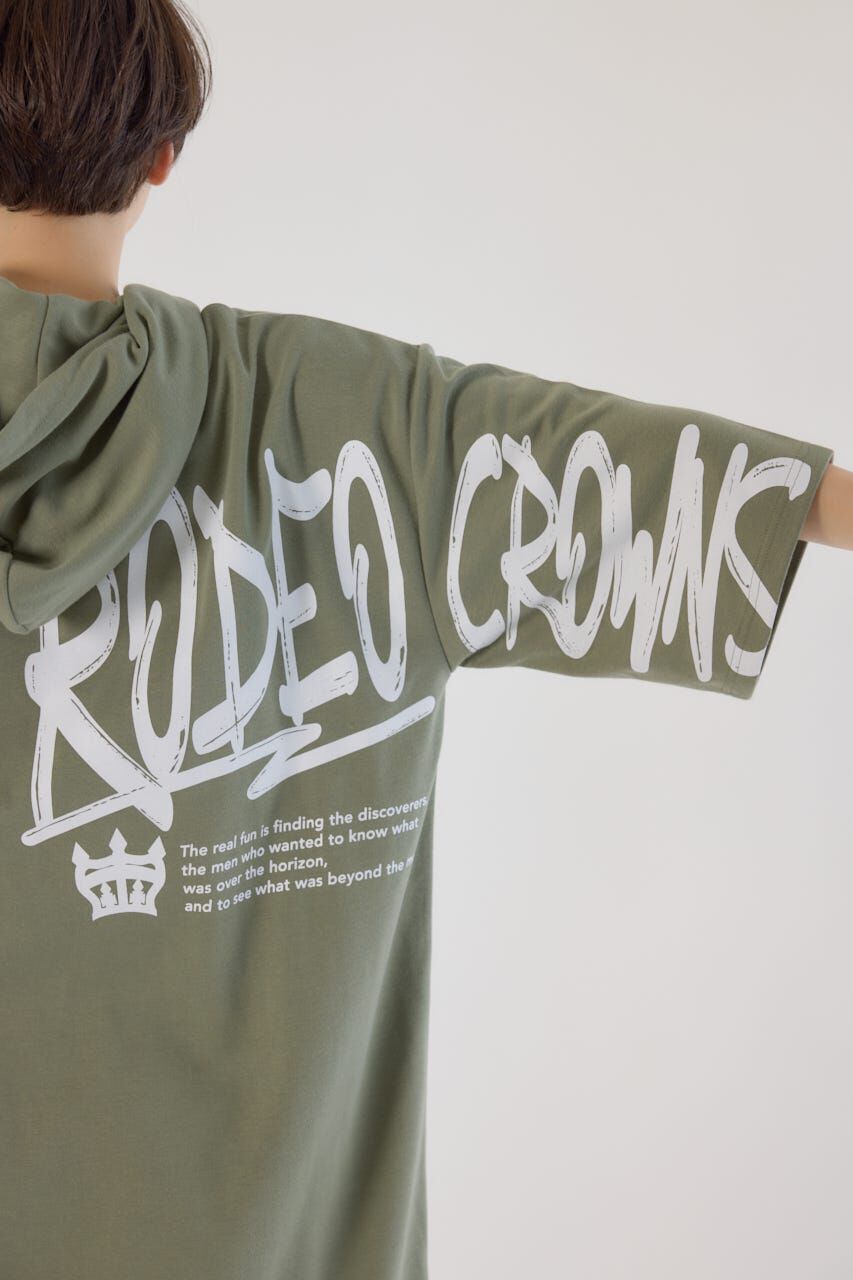 RODEO CROWNS「Right shoulder LOGOパーカーワンピース」|ワンピース|